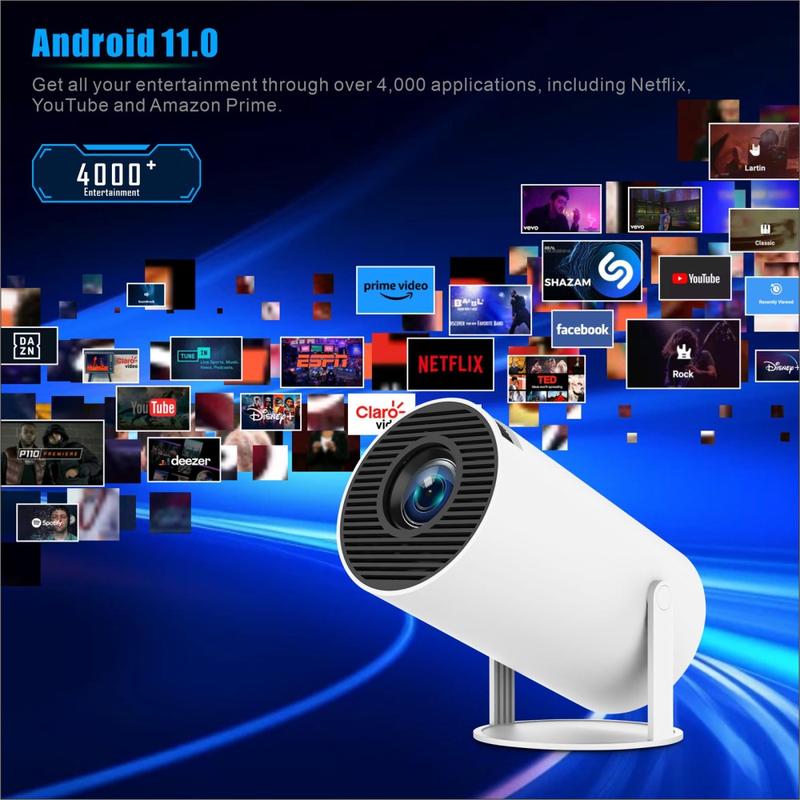 Pro Android 11 Smart Projektor – Dual Wi-Fi & Bluetooth