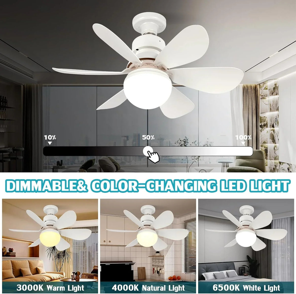 LED Ventilator Luster 30W – Sa Daljinskim i 3 Brzine