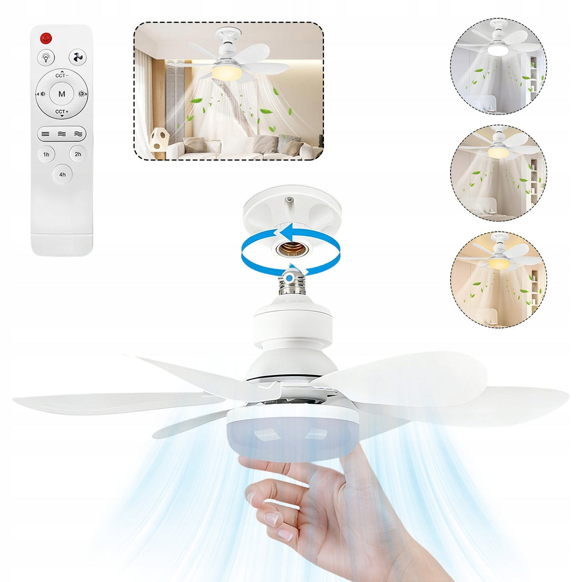 LED Ventilator Luster 30W – Sa Daljinskim i 3 Brzine
