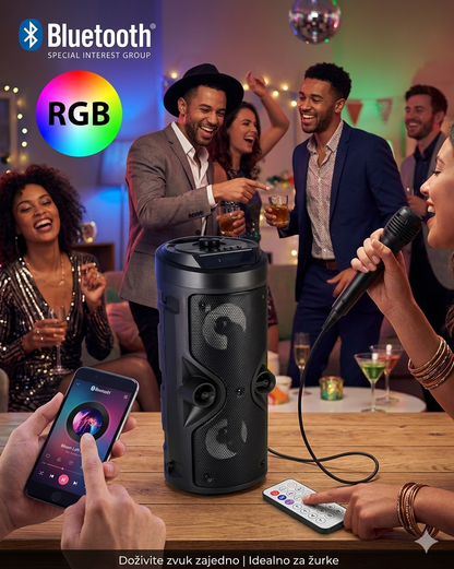 KaraokeStar Bluetooth Zvučnik sa Mikrofonom i USB
